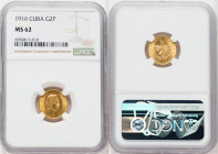 Republic gold 2 Pesos 1916 MS62 NGC, Philadelphia mint, KM17, Fr-6. Two year type. 

HID09801242017

© 2022 Heritage Auctions | All Rights Reserved