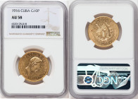 Republic gold 10 Pesos 1916 AU58 NGC, Philadelphia mint, KM20, Fr-3. Two year type. 

HID09801242017

© 2022 Heritage Auctions | All Rights Reserved