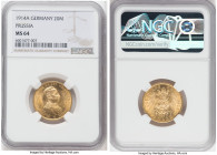 Prussia. Wilhelm II gold 20 Mark 1914-A MS64 NGC, Berlin mint, KM537, J-253. A compelling specimen, boldly struck and extremely lustrous. 

HID0980124...