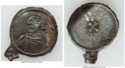 Kings of All England. Eadgar or Edward the Martyr Penny ND (959-978) Clipped, S-1141 or S-1142. 0.61gm. Ex. Historical Scholar Collection From the His...
