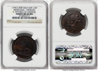 Middlesex. Hendon copper 1/2 Penny Token 1794 MS64 Brown NGC, D&H-329. Edge: PAYABLE IN LONDON. HENDON VALUE ONE HALFPENNY Church, in exergue 1794 / C...