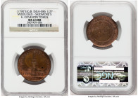 Middlesex. Skidmore's copper 1/2 Penny Token ND (1790's) MS63 Red and Brown NGC, D&H-586. Edge: COVENTRY TOKEN. ST. JAMES'S GARLICK HITH building in e...