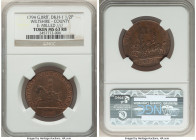 Wiltshire. County copper 1/2 Penny Token 1794 MS63 Red and Brown NGC, D&H-1. Edge: Milled. WILTSHIRE YEOMANRY CAVLRY Rider holding raised sword on hor...
