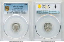 Victoria 4 Pence 1838/8 MS65 PCGS, KM731.1, S-3913. 1838 over horizontal "8" variety. Pearl-gray toned over mint bloom luster. 

HID09801242017

© 202...