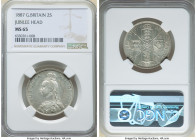 Victoria Florin 1887 MS65 NGC, KM762, S-3925. Jubilee head issue with highly reflective fields, pearl-gray toning and wire edges. 

HID09801242017

© ...