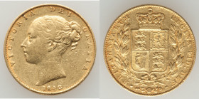 Victoria gold Sovereign 1842 AU, KM736.1, S-3852. Closed 2 variety. 22mm. 7.9gm. Particularly sharp reverse, boasting mint bloom. 

HID09801242017

© ...
