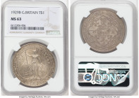 George V Trade Dollar 1929-B MS63 NGC, Bombay mint, KM-T5, Prid-26. Ash-gray and gold toning with mildly inhibited whirling luster. 

HID09801242017

...