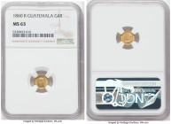 Republic gold 4 Reales 1860-R MS63 NGC, KM135, Fr-37. Awash in golden satin brilliance. 

HID09801242017

© 2022 Heritage Auctions | All Rights Reserv...
