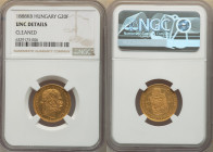 Franz Joseph I gold 20 Francs (8 Forint) 1888-KB UNC Details (Cleaned) NGC, Kremnitz mint, KM467, Fr-243. 

HID09801242017

© 2022 Heritage Auctions |...