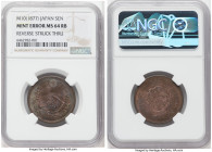 Meiji Mint Error - Reverse Struck Thru Sen Year 10 (1877) MS64 Red and Brown NGC, KM-Y17.1. Lovely violet and seafoam toning. 

HID09801242017

© 2022...
