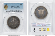 USA Administration Proof 50 Centavos 1903 PR63 PCGS, Philadelphia mint, KM167. Mintage: 2,558. Deeply patinated in gunmetal gray. 

HID09801242017

© ...