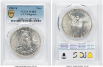 USA Administration Peso 1904-S MS62 PCGS, San Francisco mint, KM168. An untoned and good-looking representative with mild wisps from handling capping ...