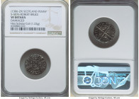 Robert the Bruce Penny ND (1306-1329) VF Details (Damaged) NGC, S-5076. 1.22gm. 4 mullets of 5 points. Ex. Historical Scholar Collection From the Hist...
