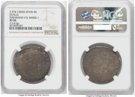Ferdinand & Isabella 4 Reales ND (1474-1504)-S XF45 NGC, Seville mint, Cal-564. 13.61gm. 

HID09801242017

© 2022 Heritage Auctions | All Rights Reser...