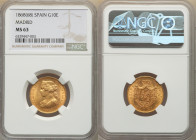 Isabel II gold 10 Escudos 1868(68) MS63 NGC, Madrid mint, KM636.1, Cal-47. Peach toned satin surfaces with opaque mint bloom. 

HID09801242017

© 2022...