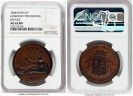 Provisional Government bronze 5 Pesetas 1868 MS62 Brown NGC, KM-Pn10. 

HID09801242017

© 2022 Heritage Auctions | All Rights Reserved