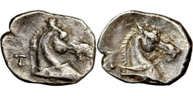 Southern Apulia, Tarentum, c. 325-280 BC. AR Three-Quarter Obol (8mm, 0.36g, 12h).