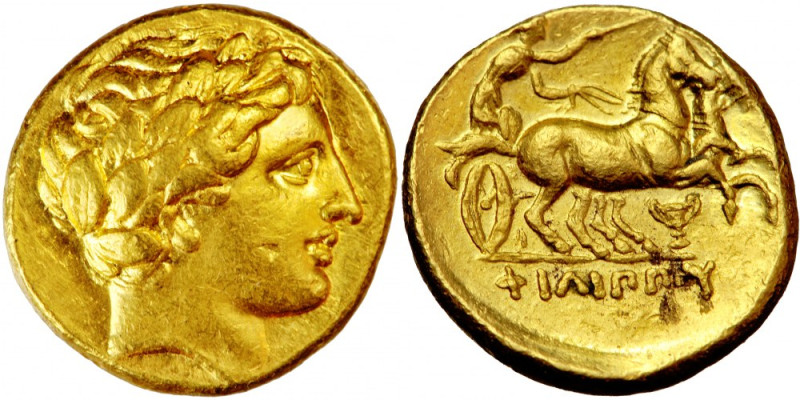 Greece, Kings of Macedon, Philip II (359-336 BC), stater, 340-328 BC, Pella.
Ob...