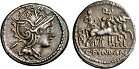 Roman Republic, C. Fundanius, AR Denarius, ca. 101 BC., Rome mint