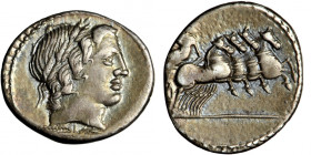 Roman Republic, C. Gargonius, M. Vergilius and Ogulnius, denarius, 86 BC, mint of Rome