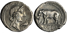 Roman Republic, Q. Caecilius Metellus Pius. 81 BC. AR Denarius, mint of Rome