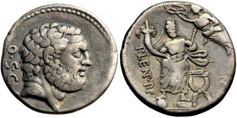Roman Republic, P. Lentulus Spinther. AR Denarius, 71 BC, mint of Rome.
Obv. He...