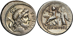 Roman Republic, M. Nonius Sufenas, AR Denarius, 57 BC., Rome mint