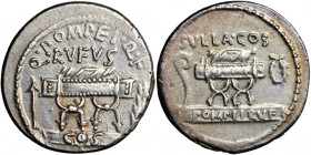 Roman Republic, Q. Pompeius Rufus. Denarius 54 BC, mint of Rome