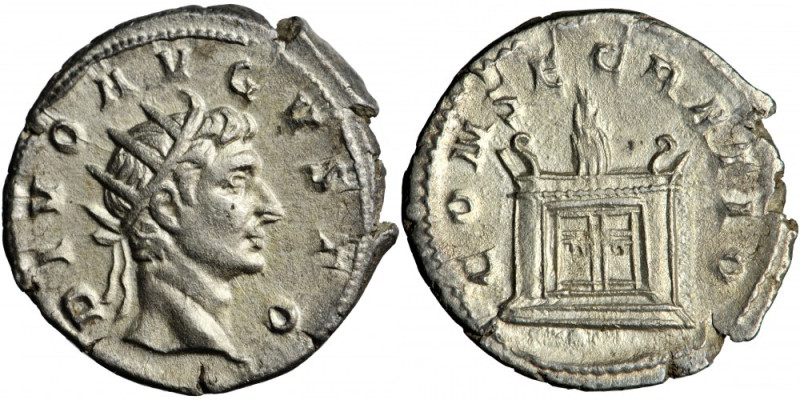 Roman Empire, Augustus (27 BC-AD 14), AR Antoninianus, AD 249-251, struck by Tra...