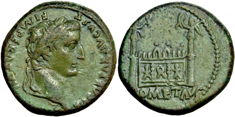 Roman Imperial, Tiberius as Caesar, AE Semis, AD 12-14, Lugdunum mint.
Obv. TI ...