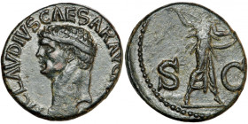Roman Imperial, Claudius (AD 41-54), AE As, circa AD 41-50, mint of Rome.