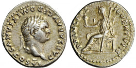 Roman Imperial, Domitian as Caesar (69-81), AR Denarius, AD 79, mint of Rome.