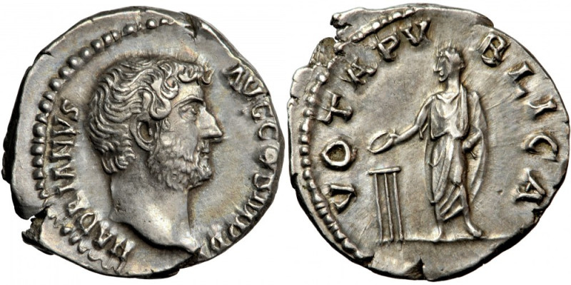 Roman Imperial, Hadrian (117-138), AR Denarius, AD 137, mint of Rome.
Obv. HADR...