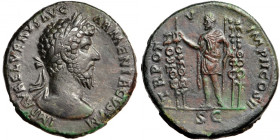 Roman Imperial, Lucius Verus (161-169), AE Sestertius, AD 164-165, Rome mint.