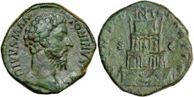 Roman Imperial, Marcus Aurelius (161-180), AE Sestertius, AD 180, Rome mint.