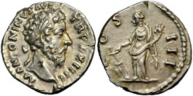 Roman Imperial, Marcus Aurelius (161-180), AR Denarius, AD 170, Rome mint.