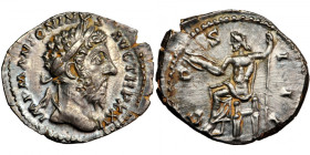 Roman Imperial, Marcus Aurelius (161-180), AR Denarius, AD 170-171, Rome mint.