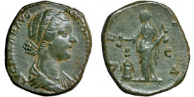 Roman Imperial, Lucilla (164-182), AE Dupondius or As, AD 164-166, Rome mint.