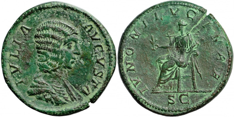 Roman Imperial, Julia Domna (193-211), AE Sestertius, AD 211, Rome mint.
Obv. I...