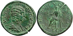 Roman Imperial, Julia Domna (193-211), AE Sestertius, AD 211, Rome mint.