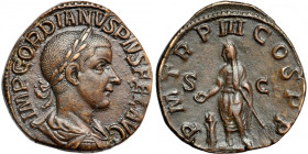 Roman Imperial, Gordian III (238-244), AE Sestertius, AD 238-244, Rome mint.