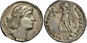 Roman Imperial, Constantine II (337-340), AR Siliqua, AD 337-340, Constantinople Mint.