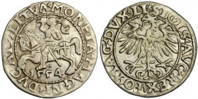 Sigismund II Augustus, Lithuania, halfgroschen 1554, Vilna R5