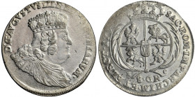 Augustus III, double złoty (8 silver groschen) 175[3], Leipzig, E. Croll