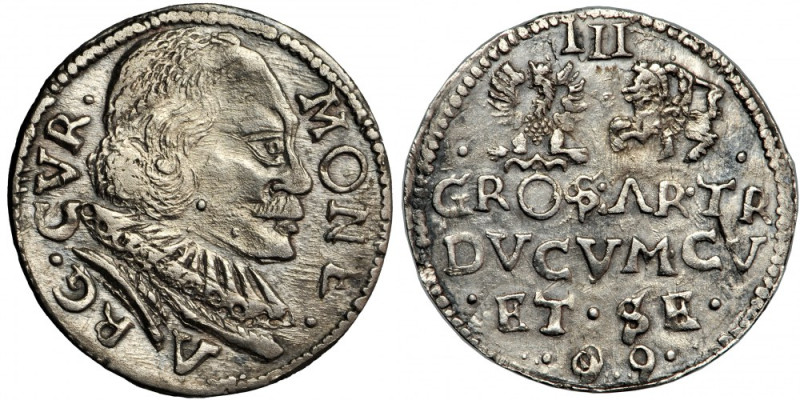 Courland, William, triple groschen 1599, Mitau (Jelgava) Silver, 2.21 g, 20.9 mm...