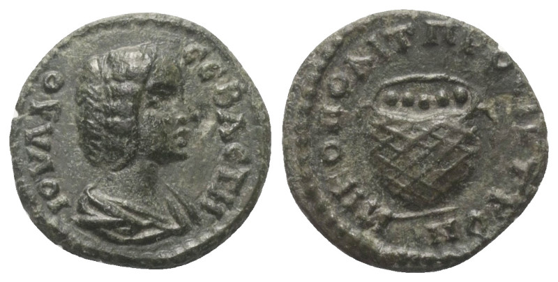 Moesia Inferior. Nikopolis. Iulia Domna (gest. 217 n. Chr.).

 Bronze.
Vs: Dr...
