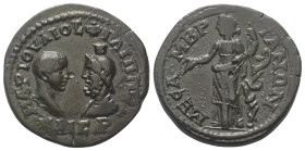 Thrakien. Mesembria. Philippus II. (247 - 249 n. Chr.) und Serapis.

 Bronze.
Vs: Drapierte Büsten des Philippus II. mit Panzer und des Sarapis mit...