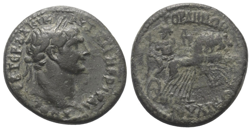 Lydien. Gordos Iulia. Traianus (98 - 117 n. Chr.).

 Bronze.
Vs: Kopf mit Lor...