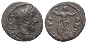 Pamphylien. Perge. Lucius Verus (161 - 169 n. Chr.).

 Bronze.
Vs: Büste mit Lorbeerkranz, Paludament und Panzer rechts.
Rs: Artemis mit Fackel un...