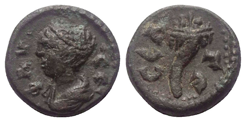 Pisidien. Selge. Faustina II. (gest. 176 n. Chr.).

 Bronze.
Vs: Drapierte Bü...